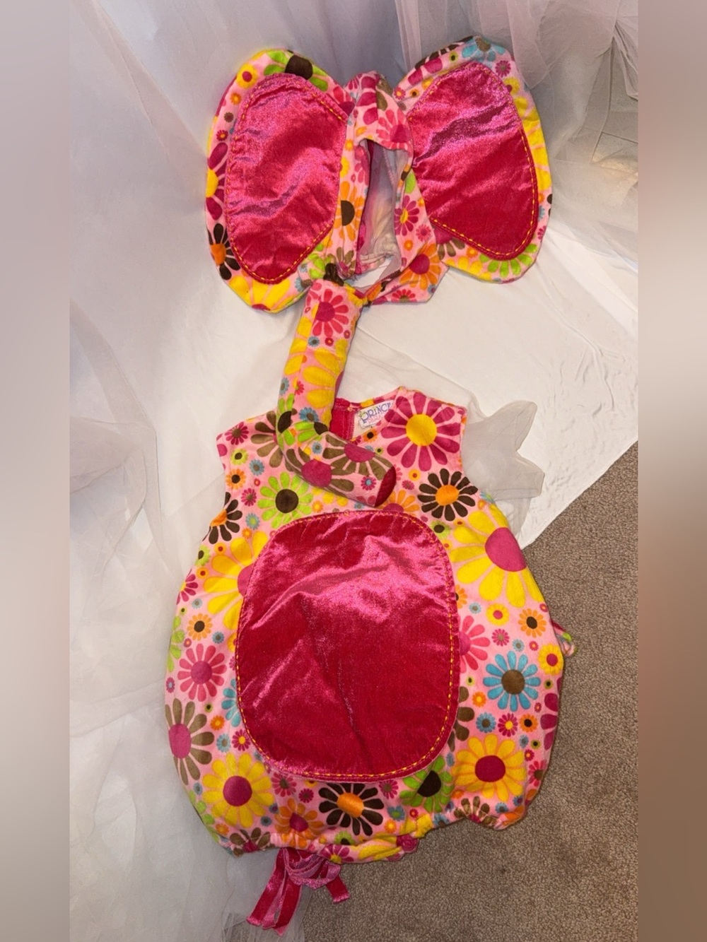Pink Floral Elephant Hat and Belly Kids Accessory